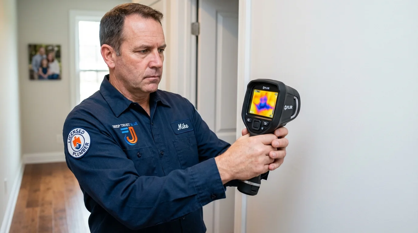 Thermal imaging leak detection by Johns Plumbing LLC in Keokuk